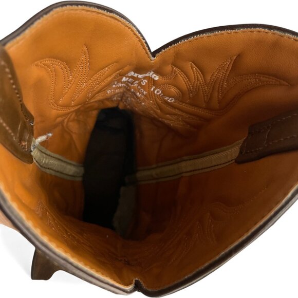 Laredo Leather Embroidered Boots Western Cowboy Biker Work Men's 10.5 - Picture 10 of 14